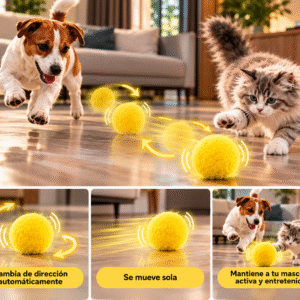 Pelota que camina sola con 4 forros de felpa